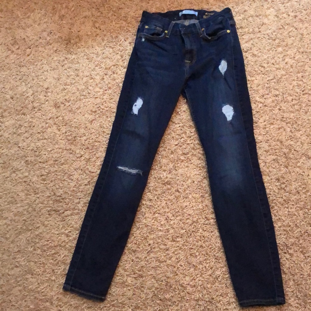 Low rise dark denim jeans, for all man kind brand